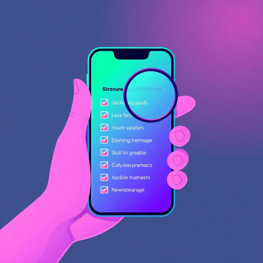 Phone displaying a checklist of criteria to pick a microtask platform