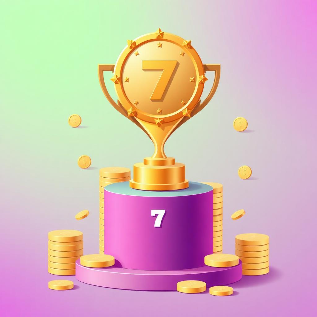 Trophy with number 7 on a podium celebrating top microtask platforms
