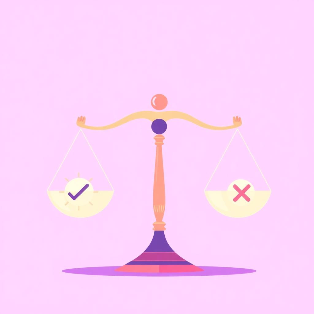 Balancing scale weighing microtasking pros and cons